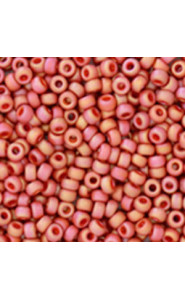 Miyuki rocailles Perlen 8/0 - Opaque glazed frosted rainbow cardinal red 8-4695